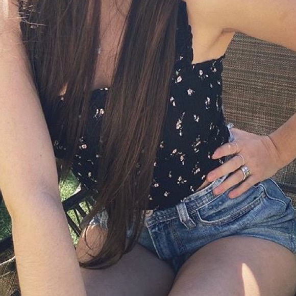 Hollister ruched floral tank! - Picture 1 of 3